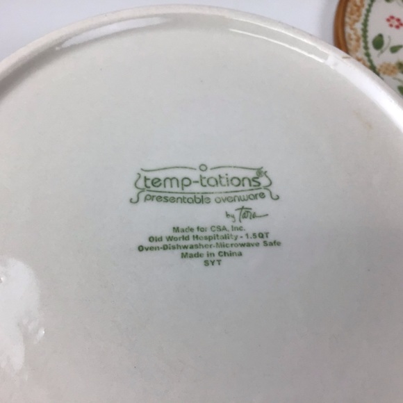 Temptations by Tara Presentable Ovenware Old World Hospitality 4 pc 1.5 qt - Picture 10 of 10